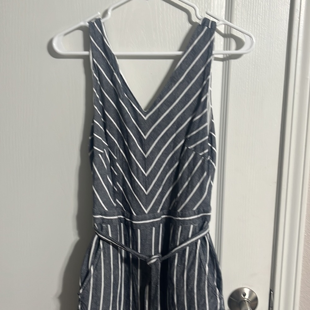 Loft Cropped Chambray Jumpuit - Picture 3 of 4